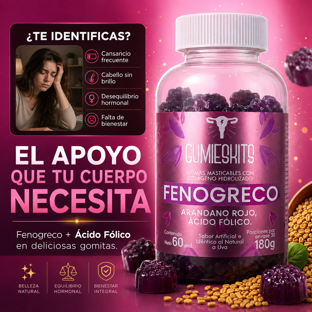 Fenogreco + Colágeno en gomitas