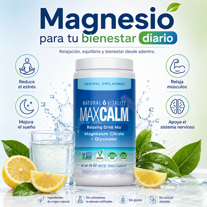 ¡Adiós Estrés con Calm Magnesio Natural!