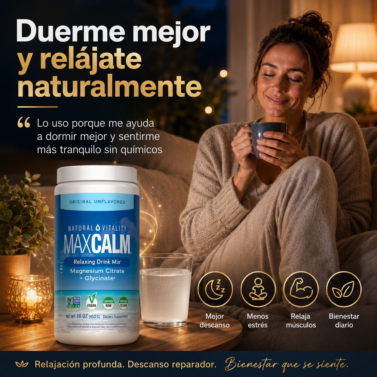 ¡Adiós Estrés con Calm Magnesio Natural!