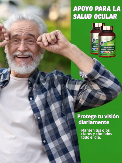 Zoone Vision – Suplemento de vitaminas y minerales para la salud ocular, 90 capsulas.
