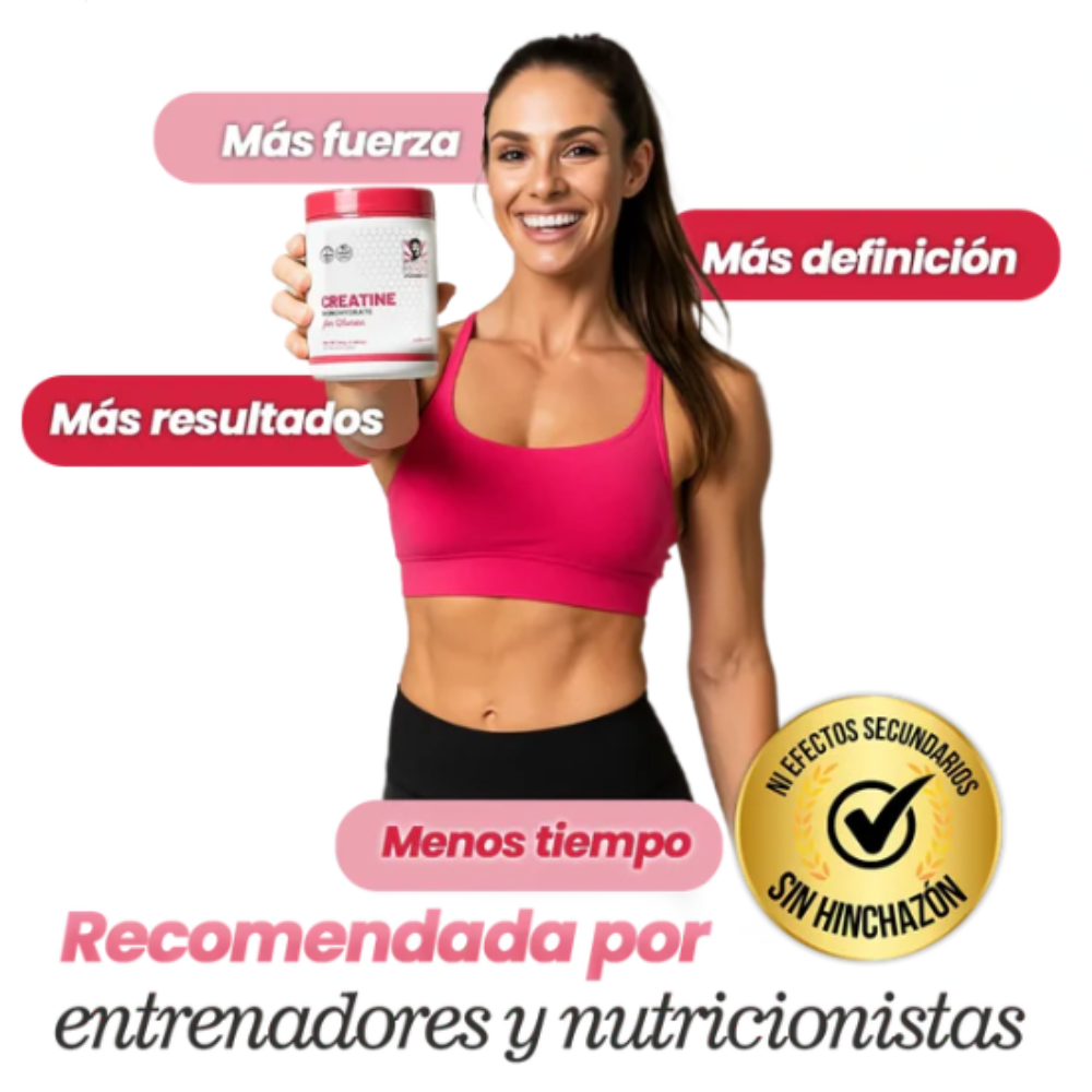 Creatina Monohidratada para Mujeres - POTENCIA TU FUERZA FEMENINA