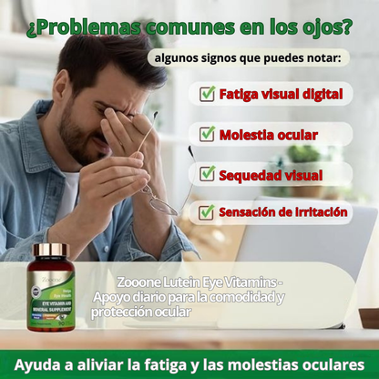 Zoone Vision – Suplemento de vitaminas y minerales para la salud ocular, 90 capsulas.