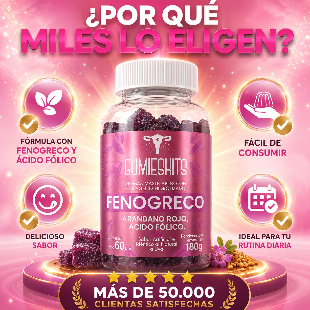 Fenogreco + Colágeno en gomitas