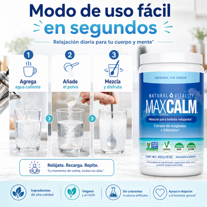 ¡Adiós Estrés con Calm Magnesio Natural!