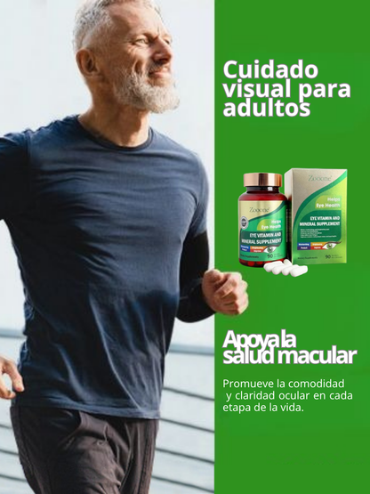 Zoone Vision – Suplemento de vitaminas y minerales para la salud ocular, 90 capsulas.