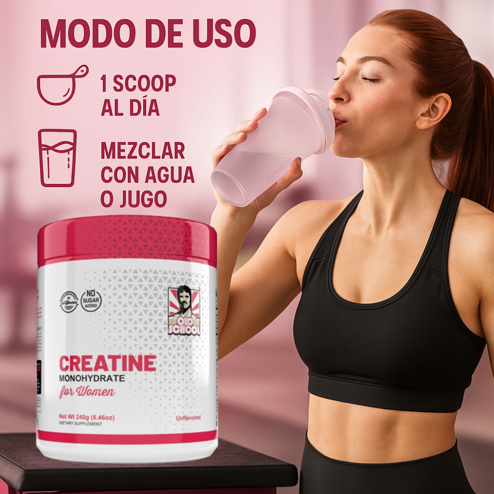 Creatina Monohidratada para Mujeres - POTENCIA TU FUERZA FEMENINA