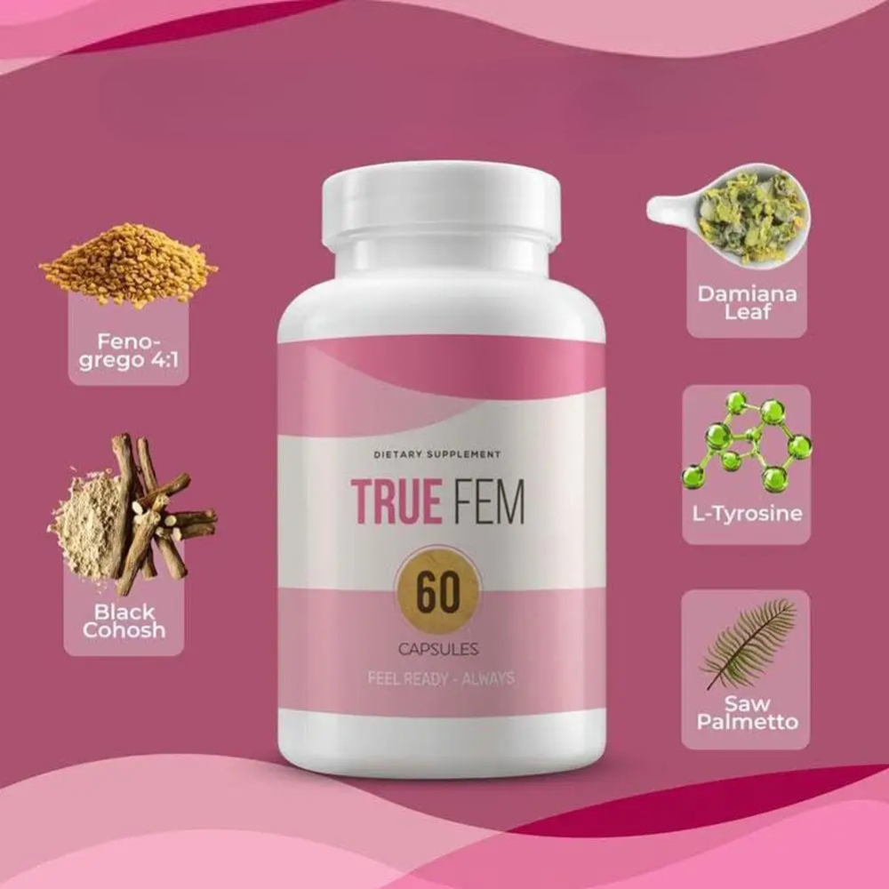 TRUE FEM – Suplemento Femenino 13 en 1 para Equilibrio Hormonal y Vitalidad (60 cápsulas)