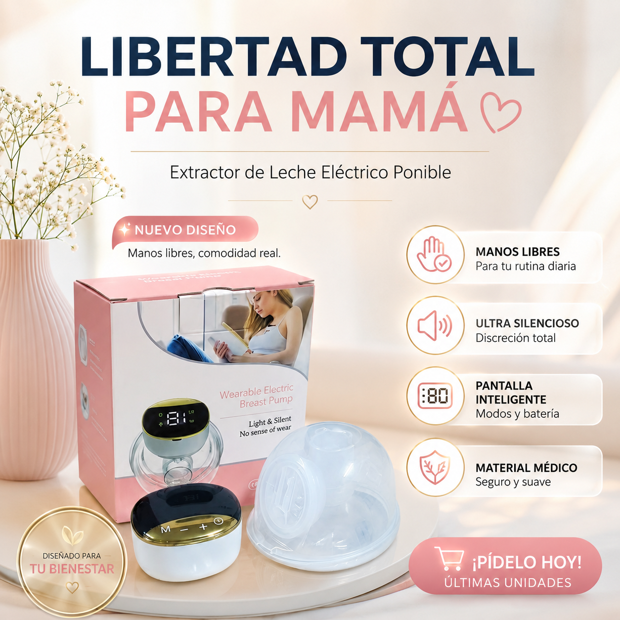 extractor de leche manos libres