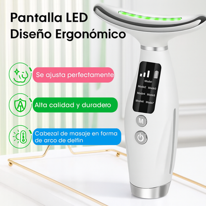 Masajeador facial y de cuello, 7 modos, recargable